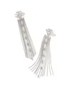 Kendra Scott Madelyn Gemstone Cz Statement Tassel Earring In Silver