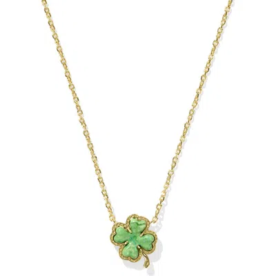 Kendra Scott Magnesite Clover Pendant Necklace In Gold