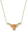 Kendra Scott Magnesite Longhorn Pendant Necklace, 19-22 In Gold