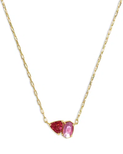 Kendra Scott Malachite & Nano Gem Tatum Pendant Necklace, 19-22 In Multi