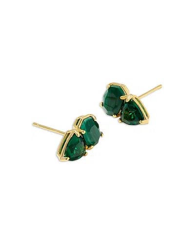 Kendra Scott Malachite & Nano Gem Tatum Stud Earrings In Gold