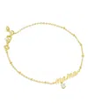 Kendra Scott Mama Crystal Delicate Chain Bracelet In Gold
