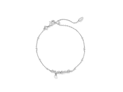 Kendra Scott Mama Script Delicate Chain In Silver