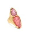 Kendra Scott Margot Pink Mix Cocktail Ring In Pink/gold