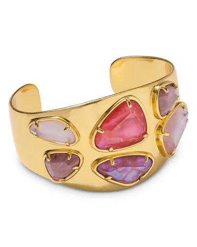 Kendra Scott Margot Statement Cuff Bracelet In Pink/gold