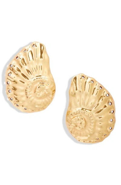 Kendra Scott Marina Statement Stud Earrings In Vintage Gold