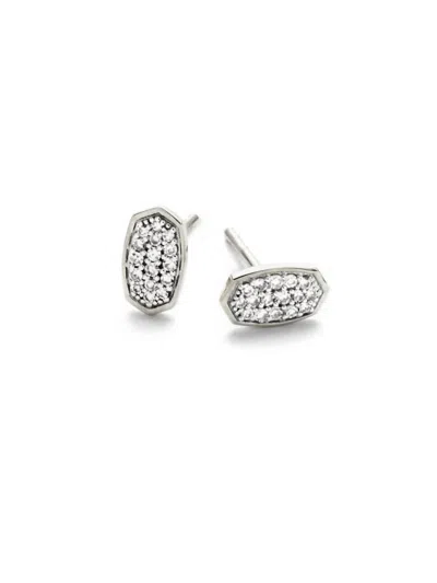 Kendra Scott Marisa Stud Earrings In White Gold