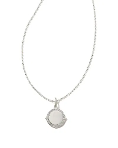 Kendra Scott Matilda Luxe Silver Sapphire Charm Necklace In Metallic