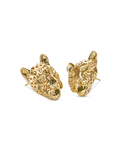 Kendra Scott Maura Gemstone Jaguar Statement Stud Earrings In Gold