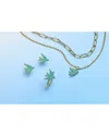 Kendra Scott Melody Blue Cabochon Pave Bird Cocktail Ring In Blue/gold