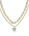 Kendra Scott Melody Blue Cabochon Pave Bird Layered Pendant Necklace, 15.5-18.5 In Blue/gold