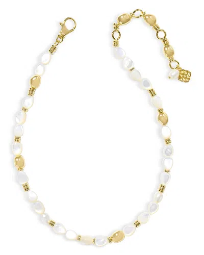 Kendra Scott Melody Mother Of Pearl Beaded Strand Necklace, 15-18 In White/gold