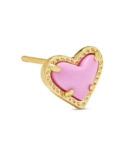 Kendra Scott Mini Ari Heart Single Stud Earring In Gold Fuchsia Magnesite