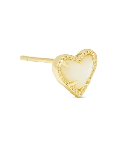 Kendra Scott Mini Ari Heart Single Stud Earring In Gold