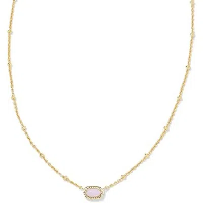 Kendra Scott Mini Elisa 14k Gold-plated Satellite Short Pendant Necklace In Multi