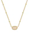 Kendra Scott Mini Elisa Satellite Short Pendant Necklace, 15-19 In Gold/tan