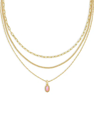 Kendra Scott Mini Elisa Triple Strand Necklace, 16 In Gold