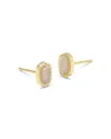 Kendra Scott Mini Ellie Stud Earrings In Gold Iridescent Drusy