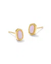 KENDRA SCOTT MINI ELLIE STUD EARRINGS IN GOLD PINK