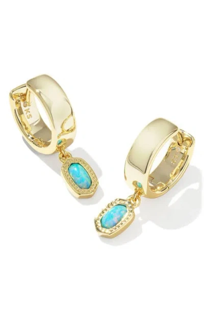 Kendra Scott Mini Ellie Wide Huggie Hoop Earrings In Gold