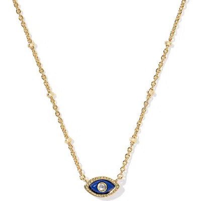 Kendra Scott Mini Evil Eye Pendant Necklace In Gold