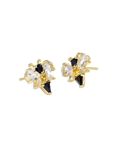 KENDRA SCOTT MIXED CRYSTAL BEE STUD EARRINGS IN 14K GOLD PLATED