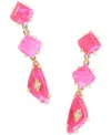 Kendra Scott Mixed Stone Linear Drop Earrings In Red