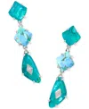 Kendra Scott Mixed Stone Linear Drop Earrings In Silver