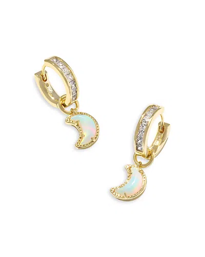 Kendra Scott Moon Huggie Hoop Earrings In Gold