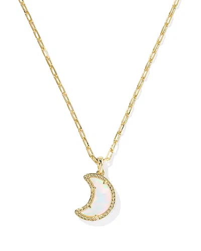 Kendra Scott Moon Short Pendant Necklace, 19 In Gold
