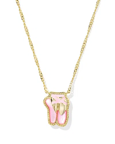 Kendra Scott Mother Of Pearl Ballet Slippers Pendant Necklace, 16-19 In Multi