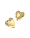 Kendra Scott Mother Of Pearl Heart Sasha Stud Earrings In Gold