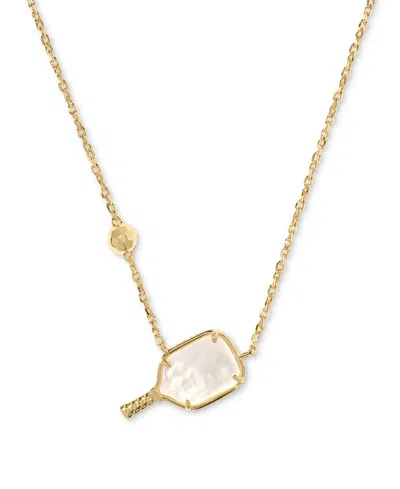 Kendra Scott Pickleball Short Pendant Necklace In Gold