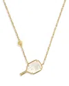 Kendra Scott Pickleball Short Pendant Necklace In Gold In Gold