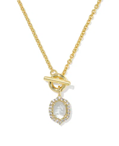 Kendra Scott Multi-stone Gold-tone Daphne Toggle Necklace