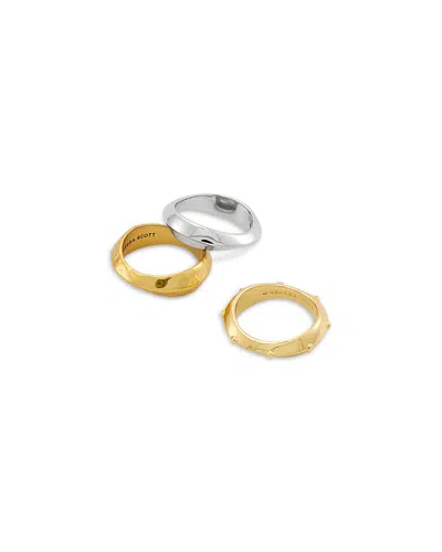 Kendra Scott Oakland Band Rings, Set Of 3 In Gold