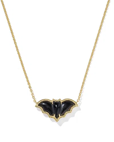 Kendra Scott Obsidian Bat Pendant Necklace, 19 In Multi
