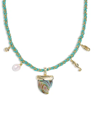 Kendra Scott Oleana Seahorse Charm Necklace, 18 In Green