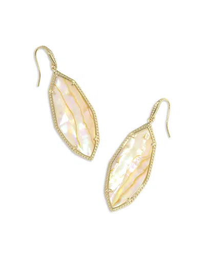 Kendra Scott Ophelia Iridescent Abalone Shell Drop Earrings In Gold