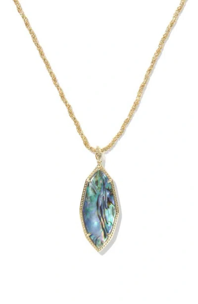 Kendra Scott Ophelia Large Shell Pendant Necklace In Gold