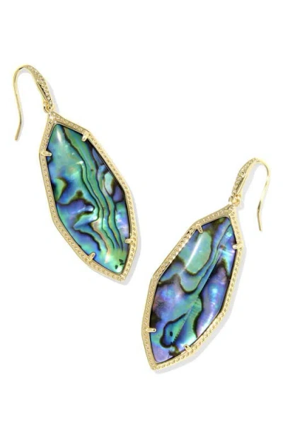 Kendra Scott Ophelia Shell Drop Earrings In Green