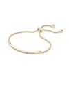 Kendra Scott Ott Adjustable Chain Bracelet W/ Cubic Zirconia In Gold
