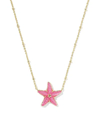 Kendra Scott Parker Starfish Pendant Necklace, 16-19 In Gold