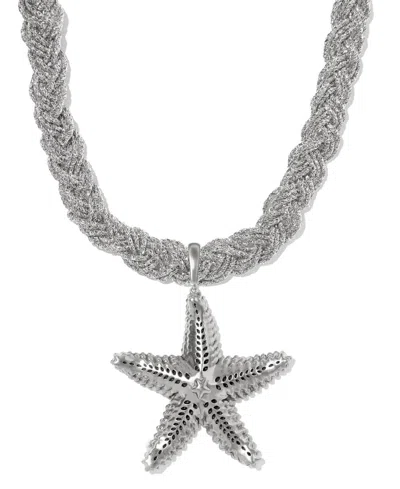 Kendra Scott Parker Starfish Statement Necklace In Silver