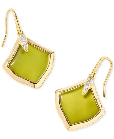 KENDRA SCOTT PAVE & COLOR MOTHER-OF-PEARL DROP EARRINGS