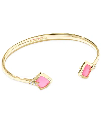 KENDRA SCOTT PAVE & MOTHER-OF-PEARL CUFF BRACELET