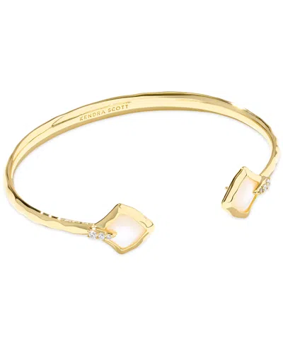 KENDRA SCOTT PAVE & MOTHER-OF-PEARL CUFF BRACELET