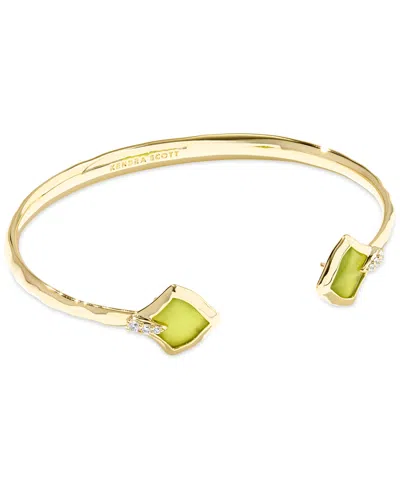 KENDRA SCOTT PAVE & MOTHER-OF-PEARL CUFF BRACELET