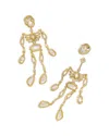 Kendra Scott Gold-tone Skeleton Mother-of-pearl Statement Earrings In Gold