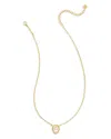 Kendra Scott Pave & Mother Of Pearl Skeleton Pendant Necklace, 16-19 In Gold
